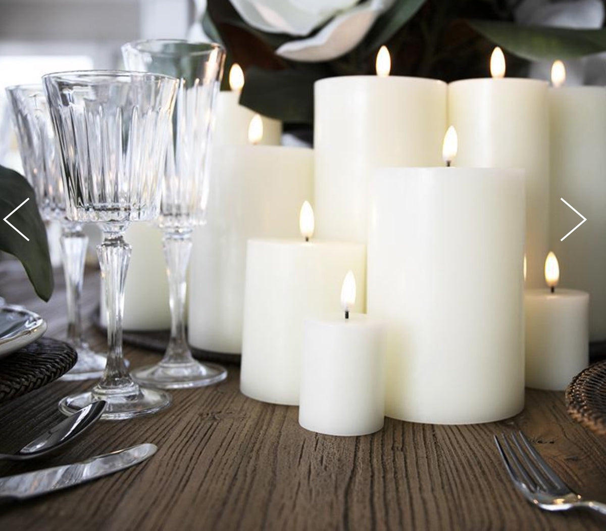 4 X 8&quot; Nordic White Flameless Candle
