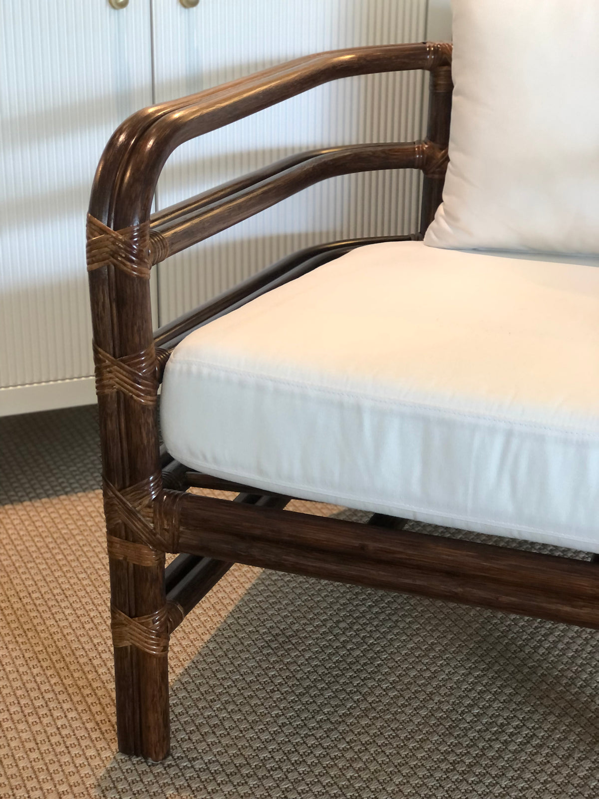 Rattan Chair Brown Custom